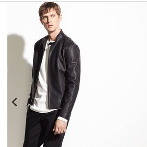 Vince Leather Cafe Racer Jacket